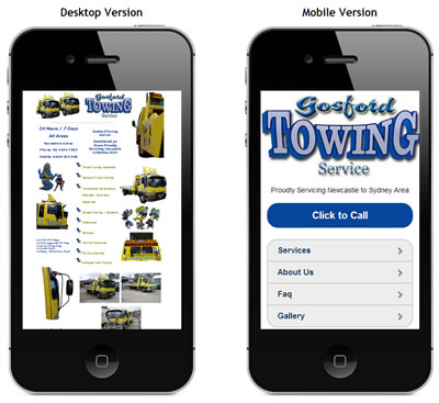 Mobile Website for Tow Trucks